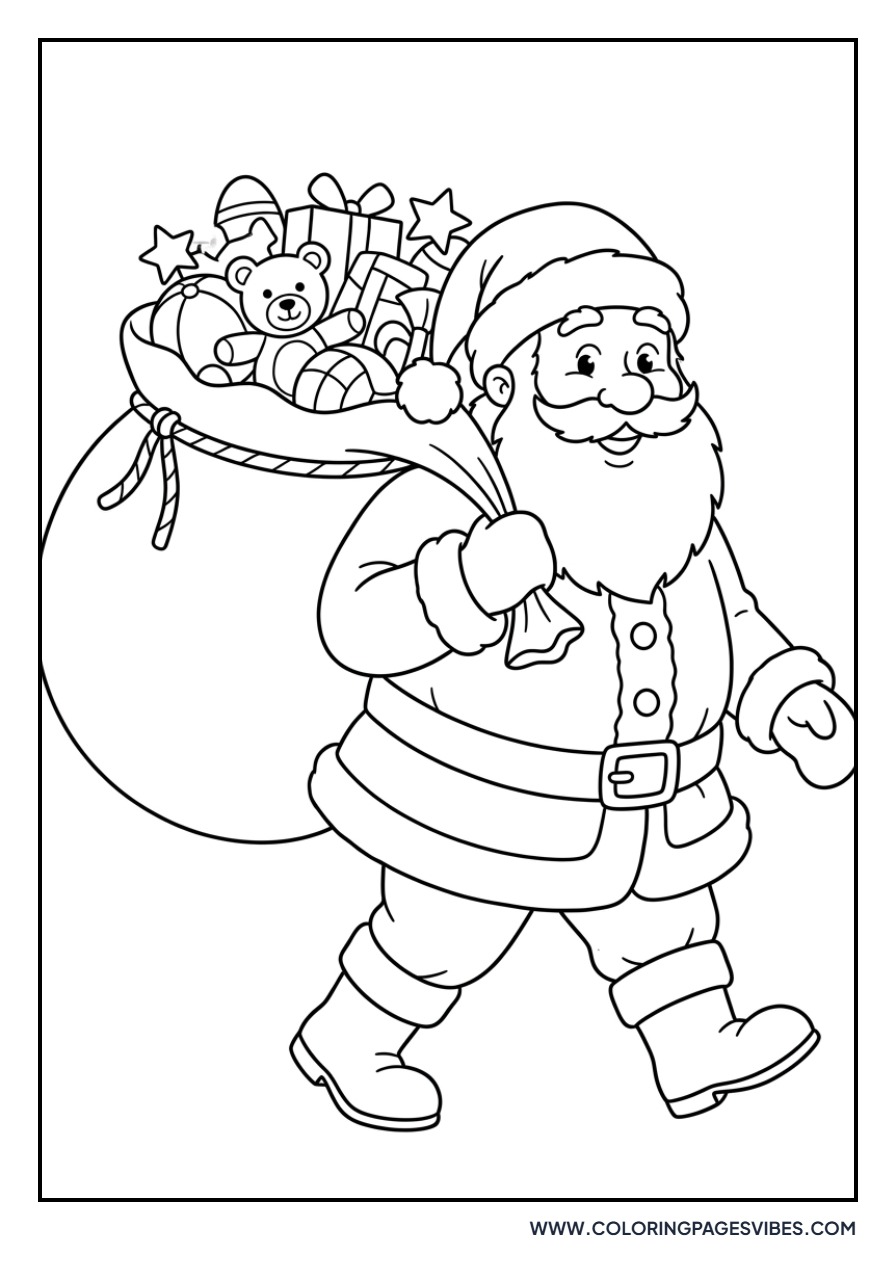 Santa Carrying a Toy Sack