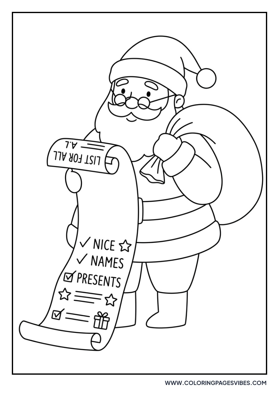 Santa Checking His List