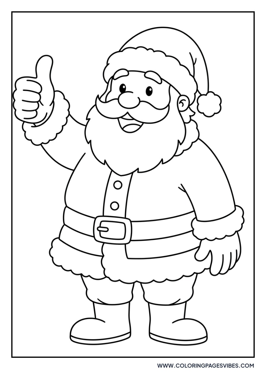 Santa Giving a Thumbs Up