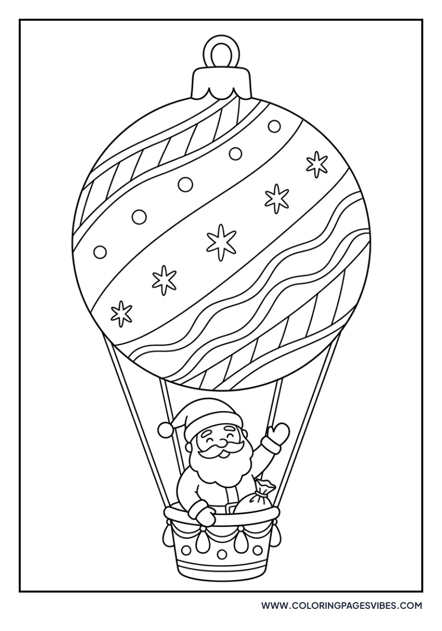 Santa in a Hot Air Balloon