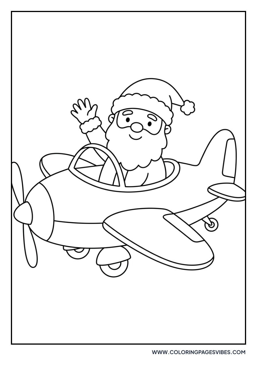 Santa in a Toy Airplane