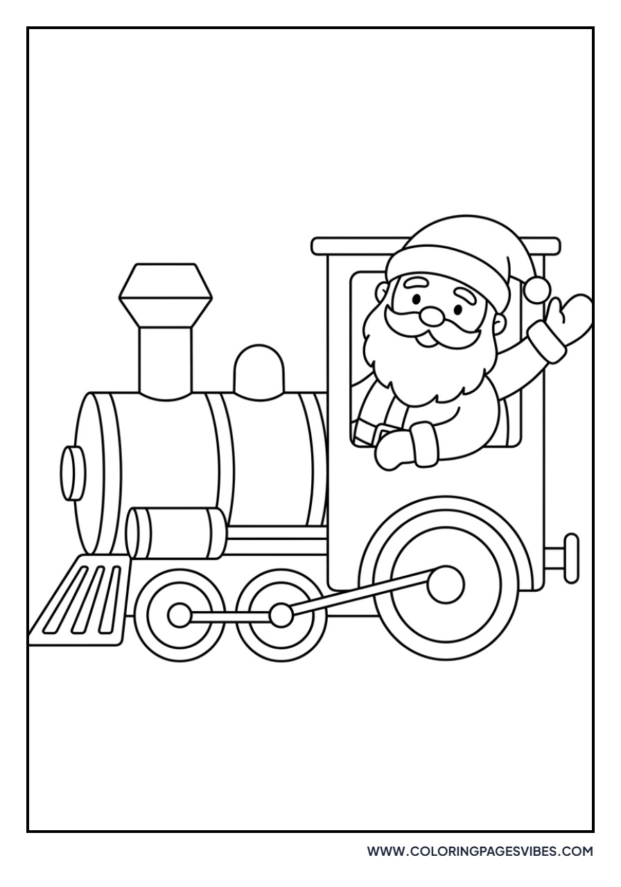 Santa in a Toy Train