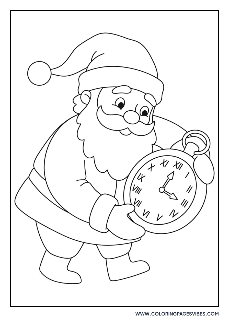 Santa Looking at His Watch