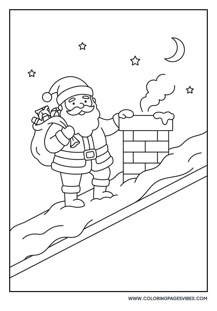 Santa on a Rooftop