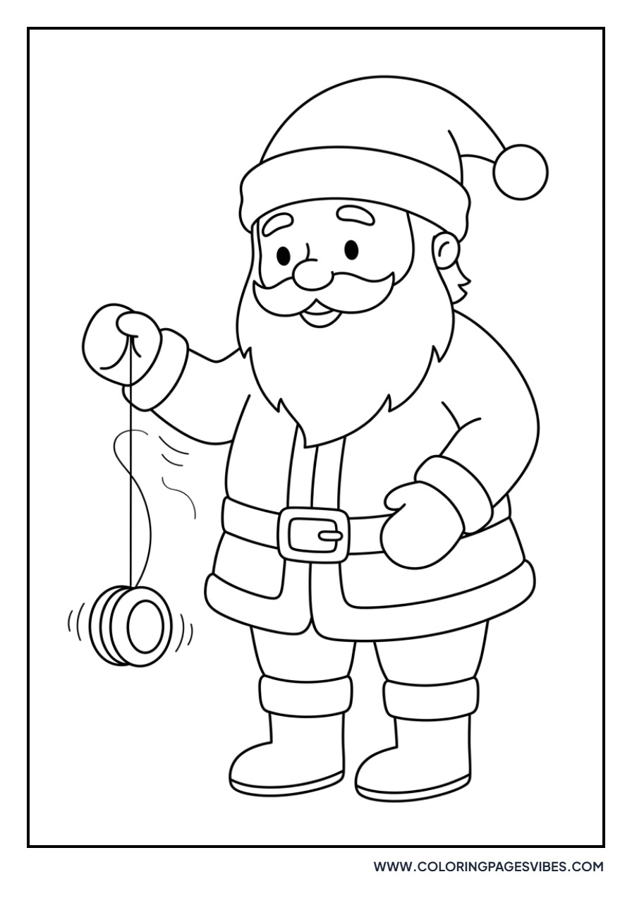 Santa Playing with a Yo-Yo