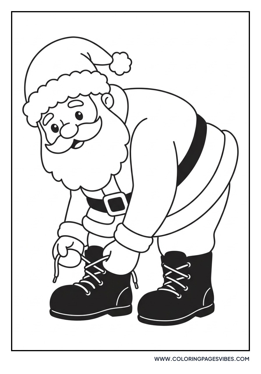 Santa Tying His Boot