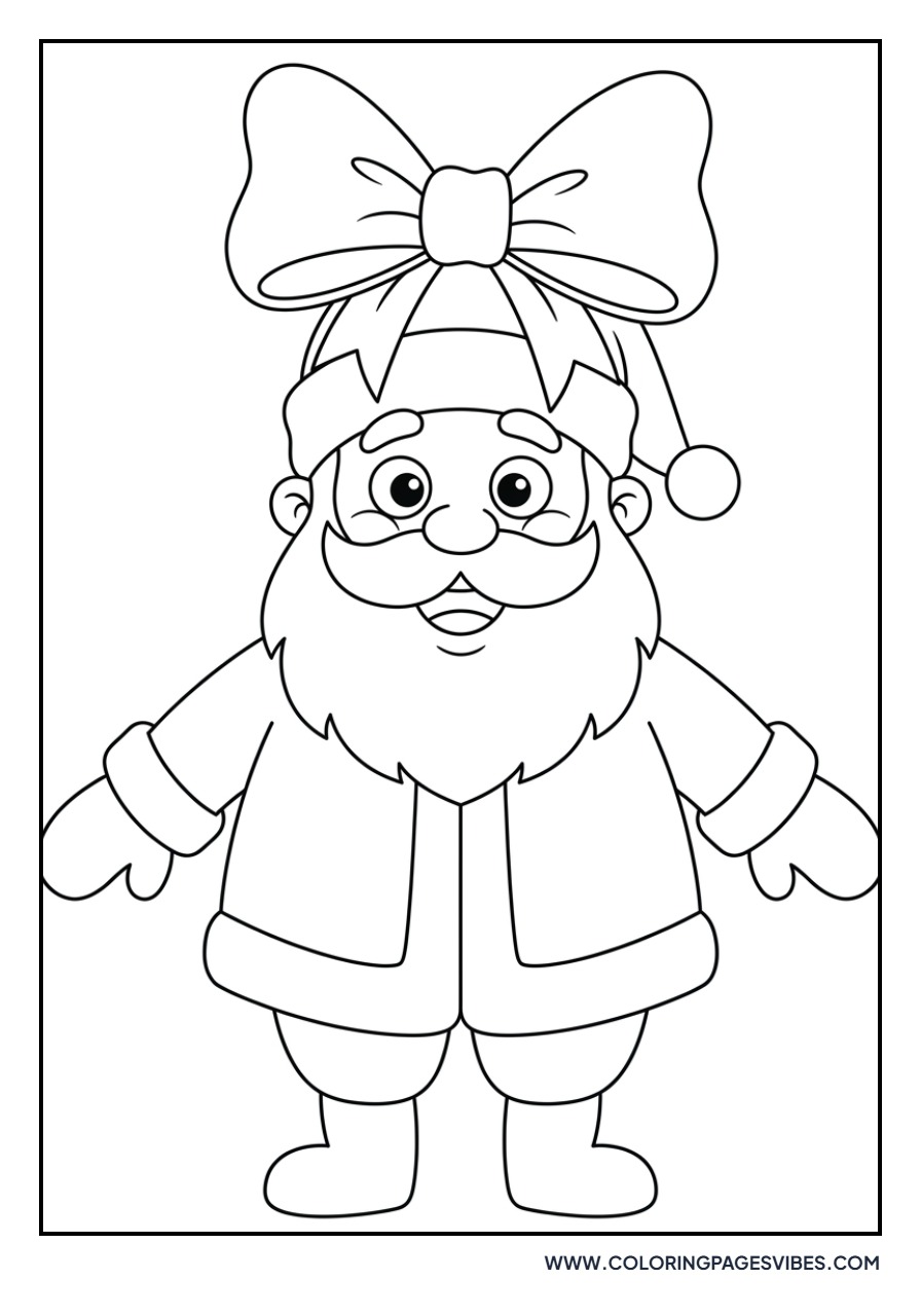 Santa with a Big Bow