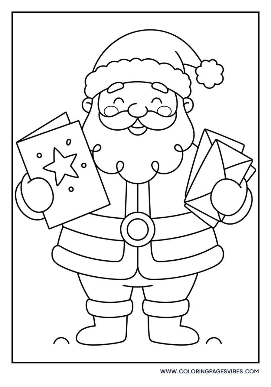 Santa with a Christmas Card
