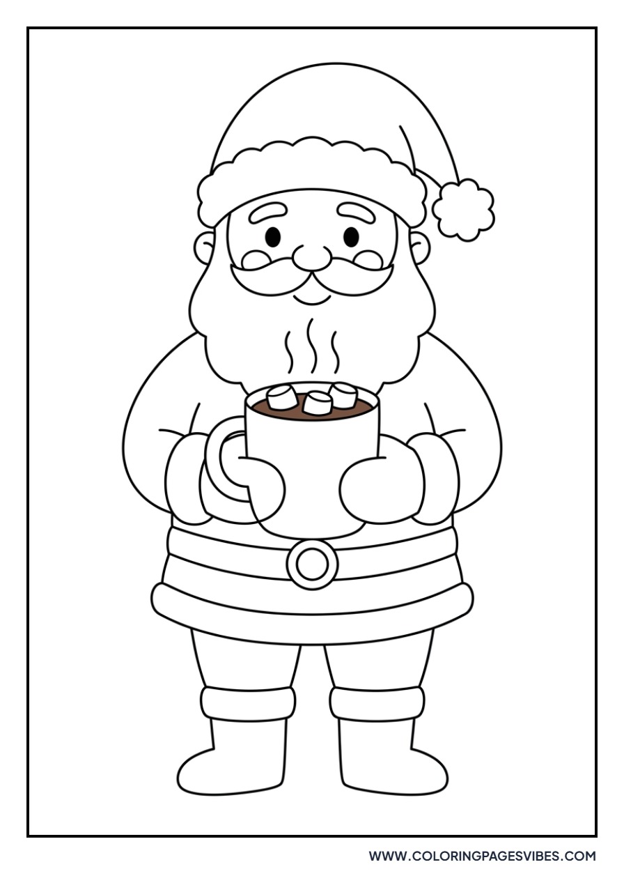 Santa with a Cup of Cocoa