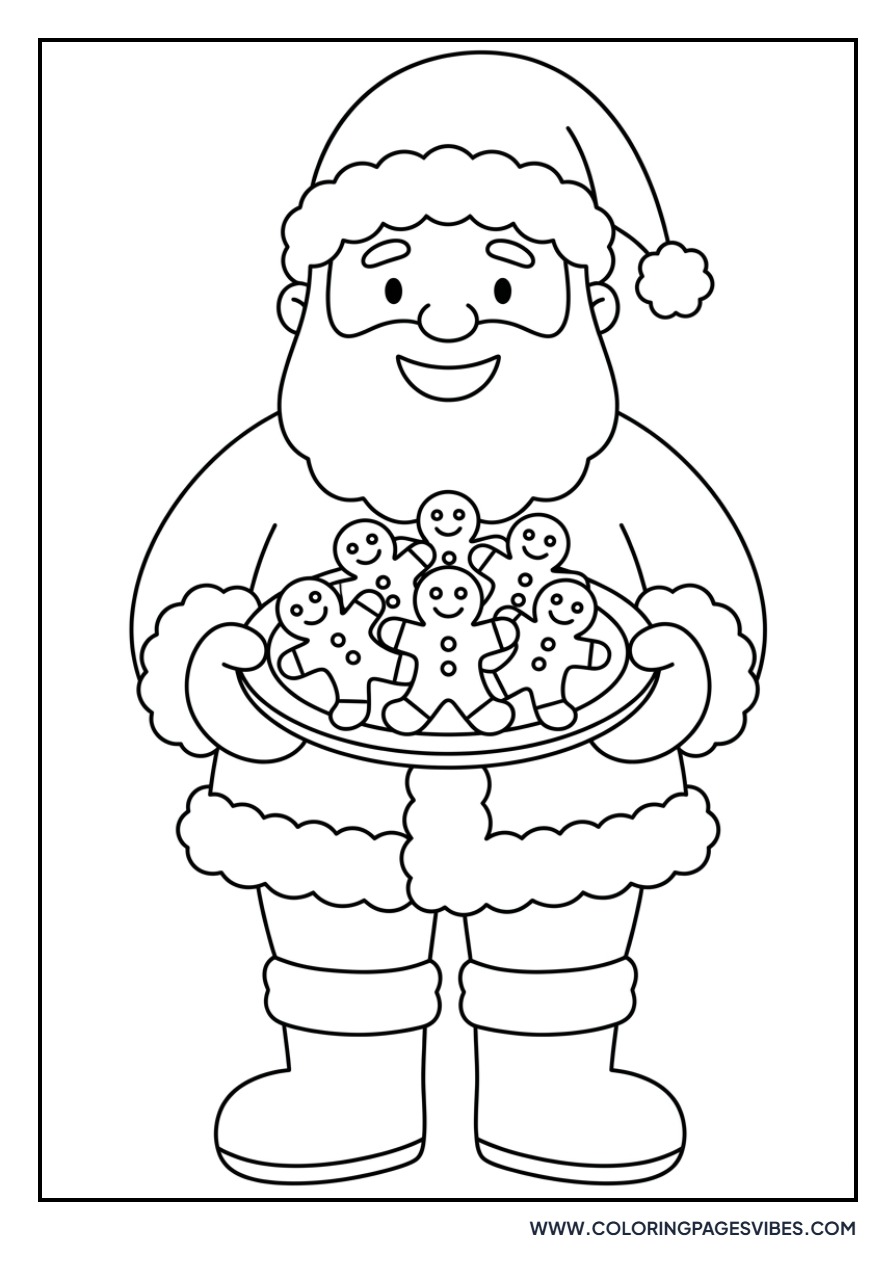 Santa with a Plate of Cookies