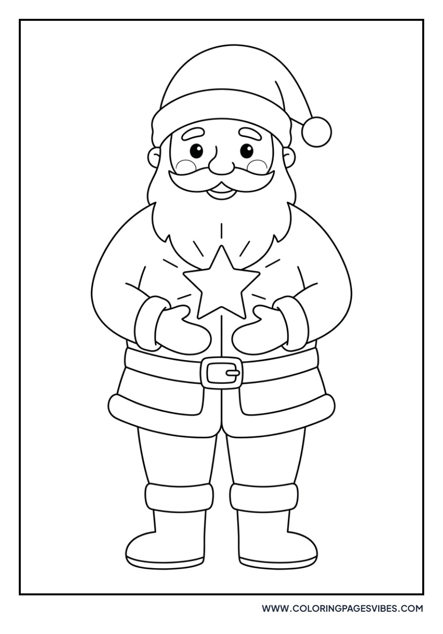 Santa with a Star in Hands