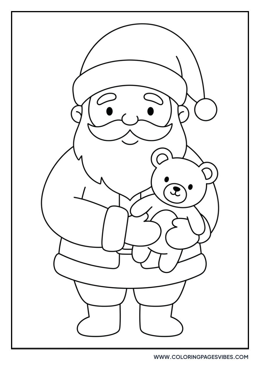 Santa with a Teddy Bear