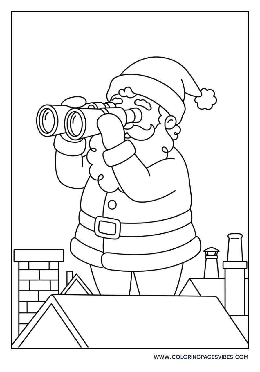 Santa with Binoculars