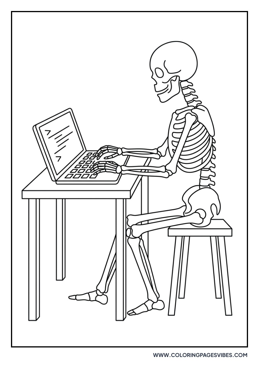 Skeleton at a Computer