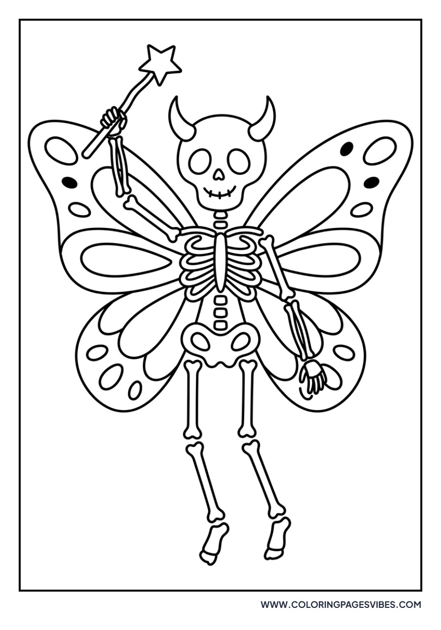 Skeleton Fairy with Wings