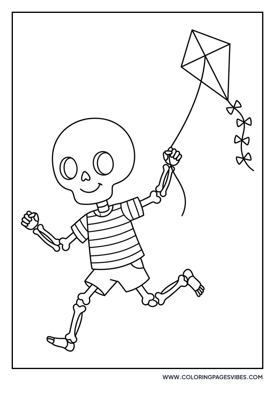 Skeleton Flying a Kite