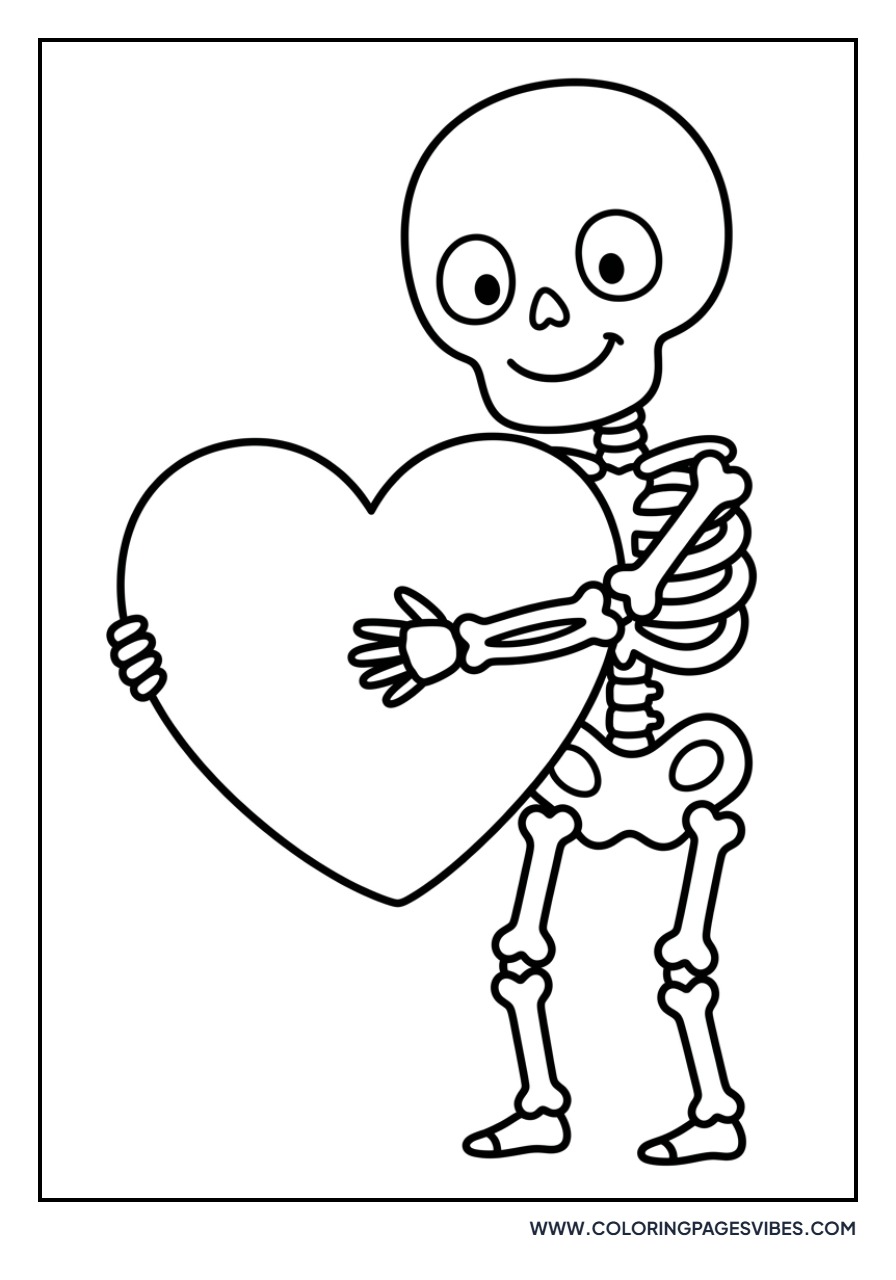 Skeleton Holding a Heart