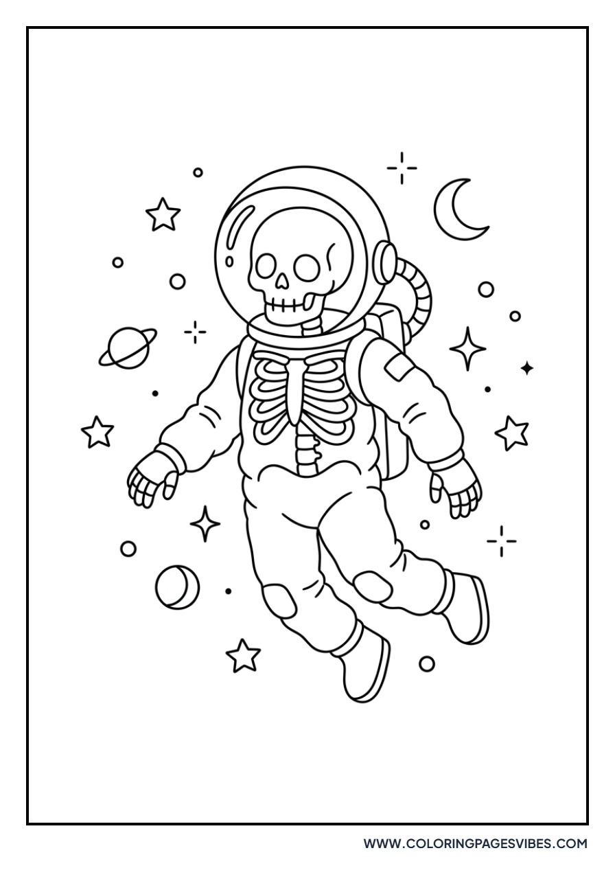 Skeleton Space Astronaut