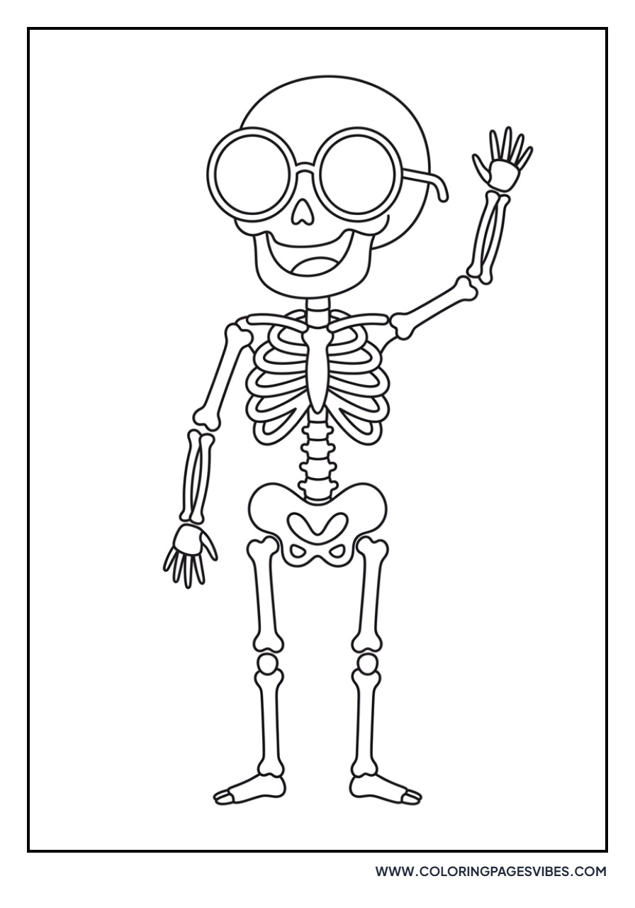Skeleton with Sunglasses
