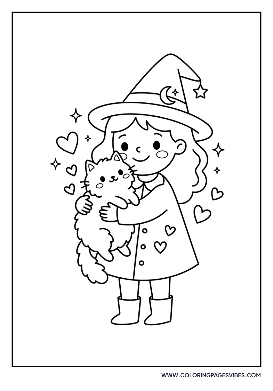 Witch and Her Black Cat
