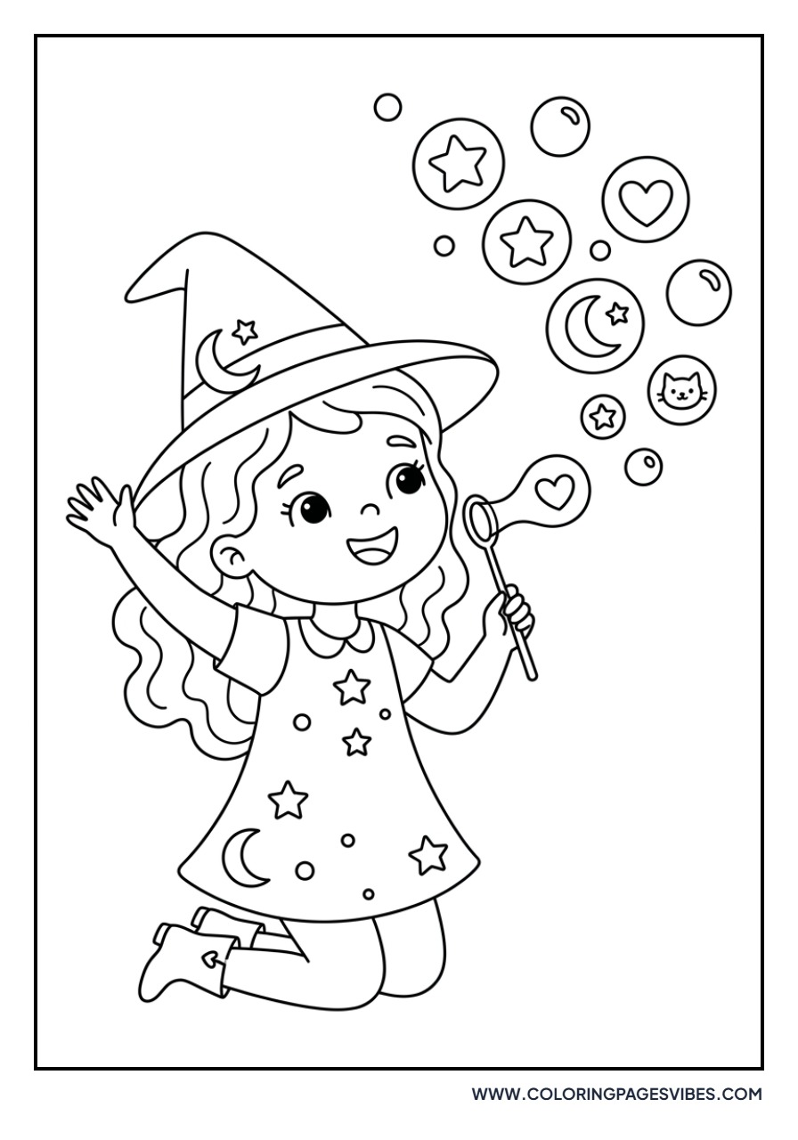Witch Blowing Bubbles