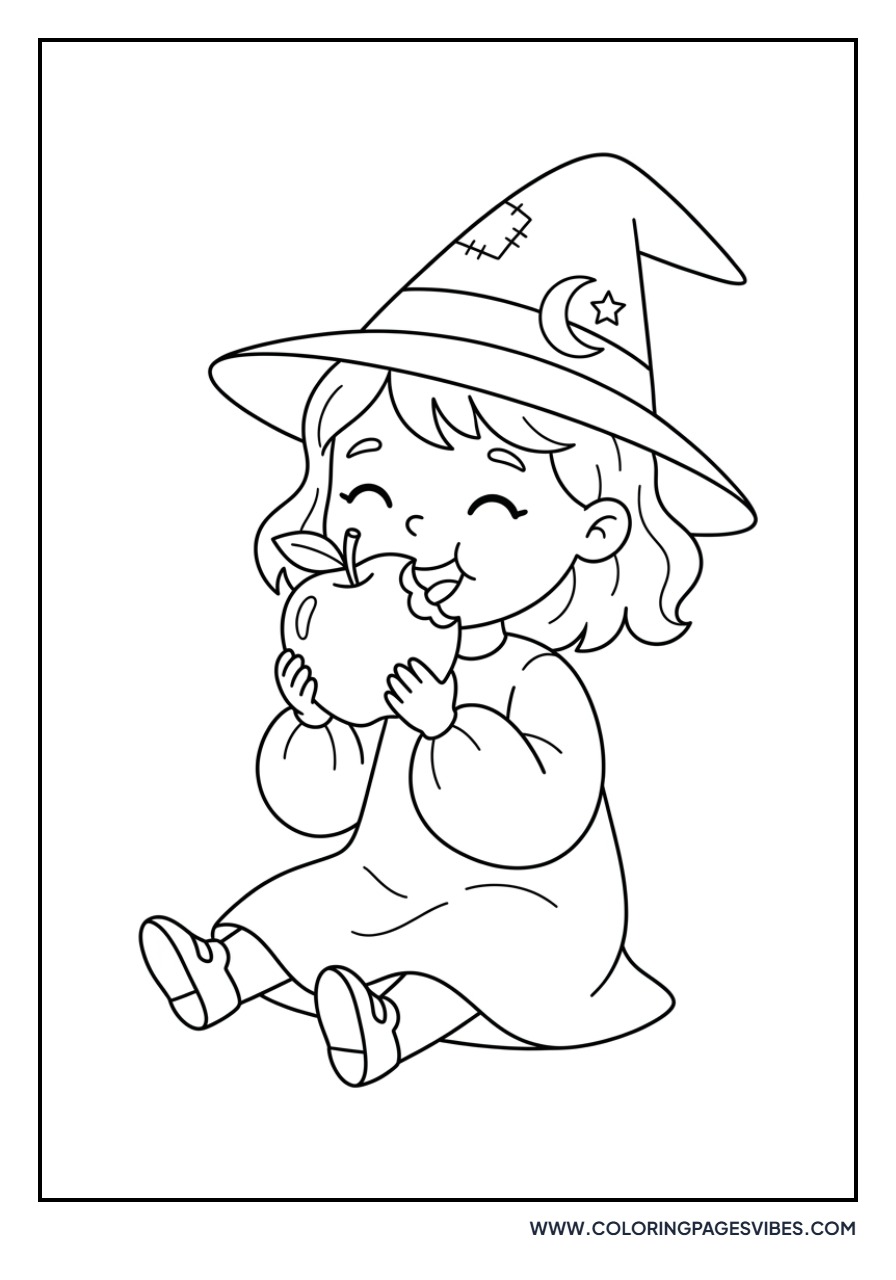 Witch Eating an Apple