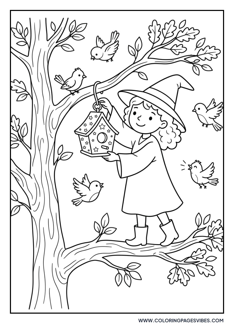 Witch with a Birdhouse