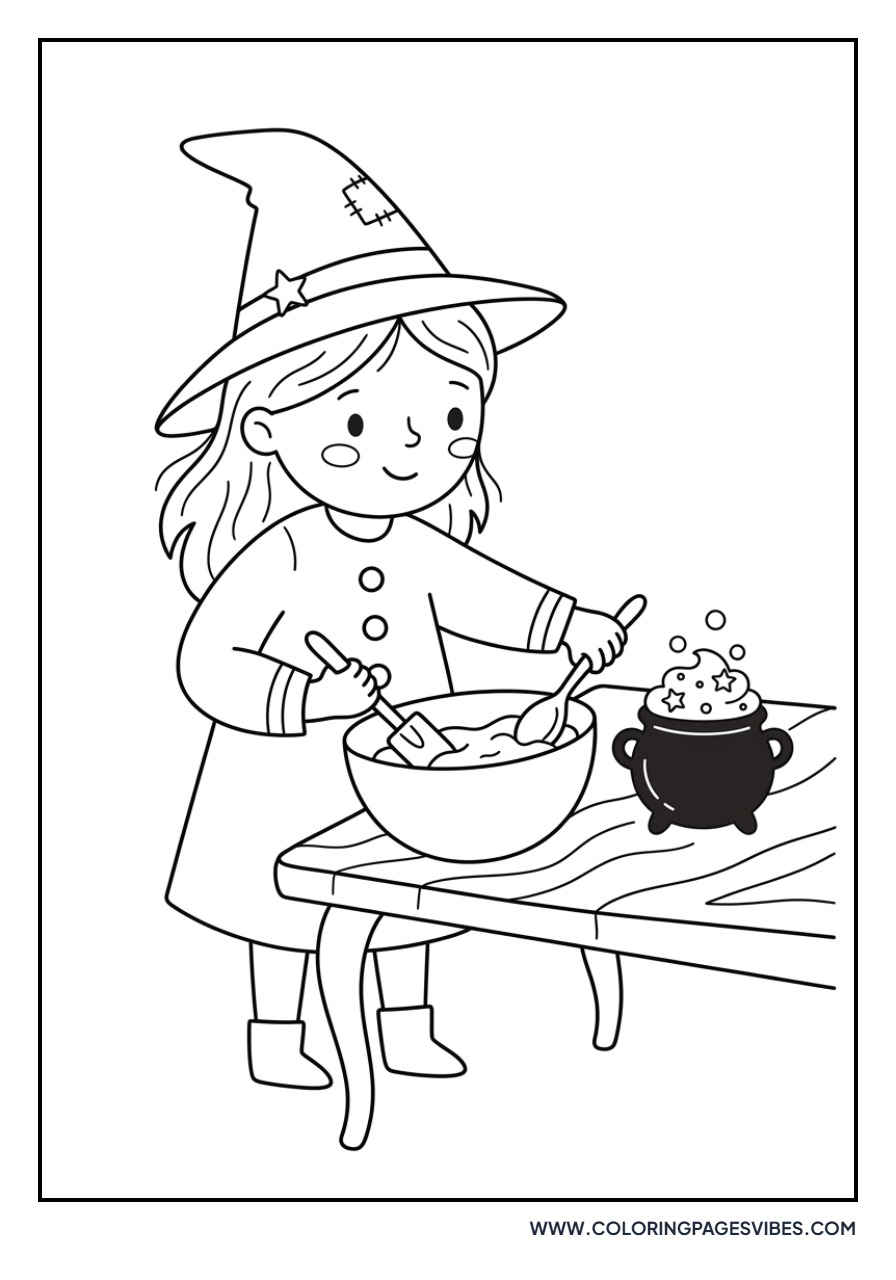 Witch with a Cupcake Cauldron