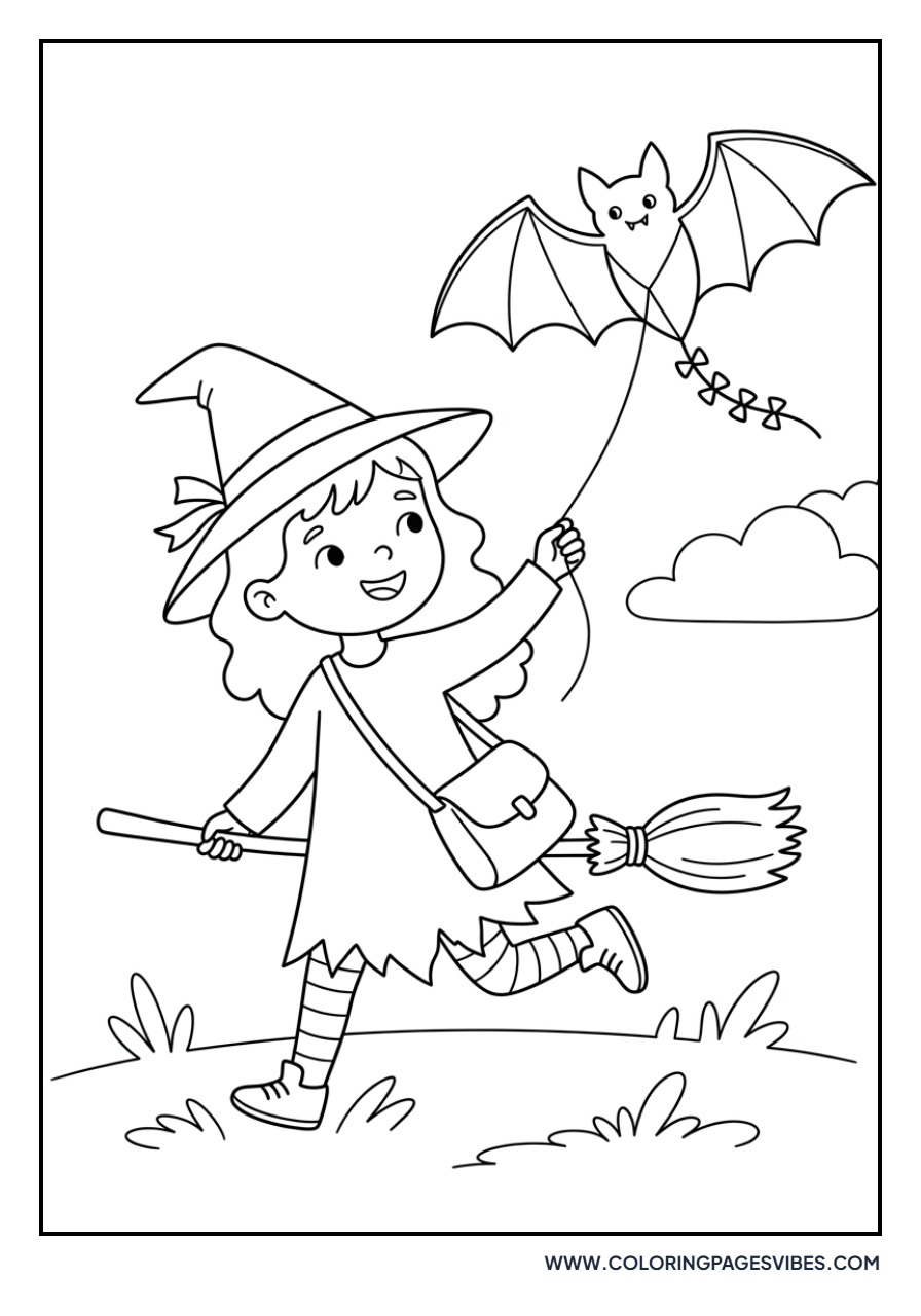 Witch with a Kite