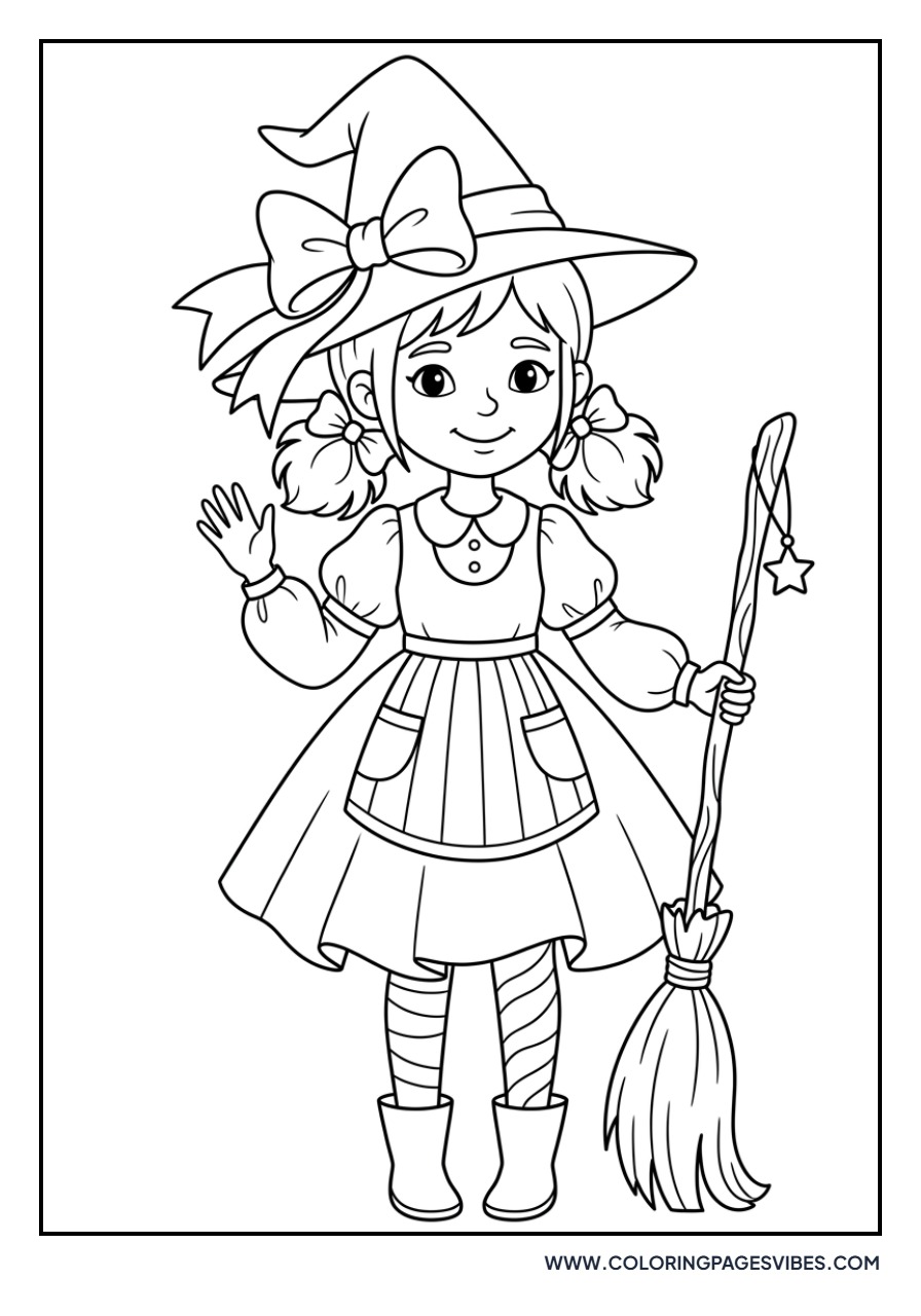 Witch with a Ribbon Hat