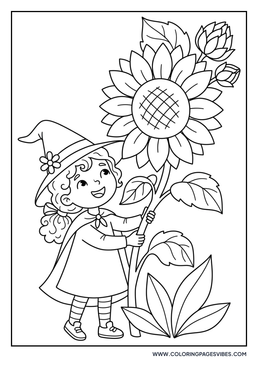 Witch with a Sunflower