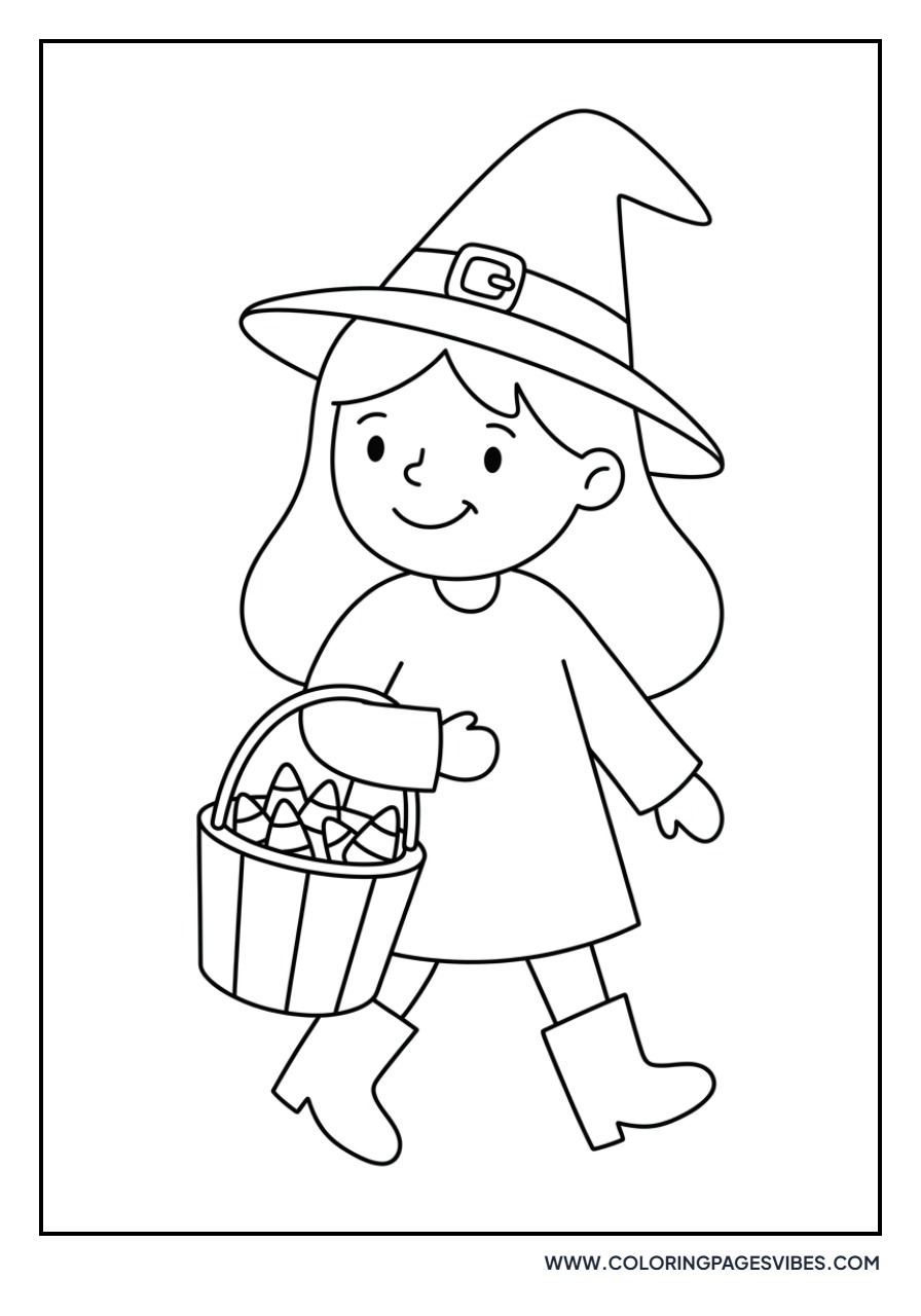 Witch with Candy Corn