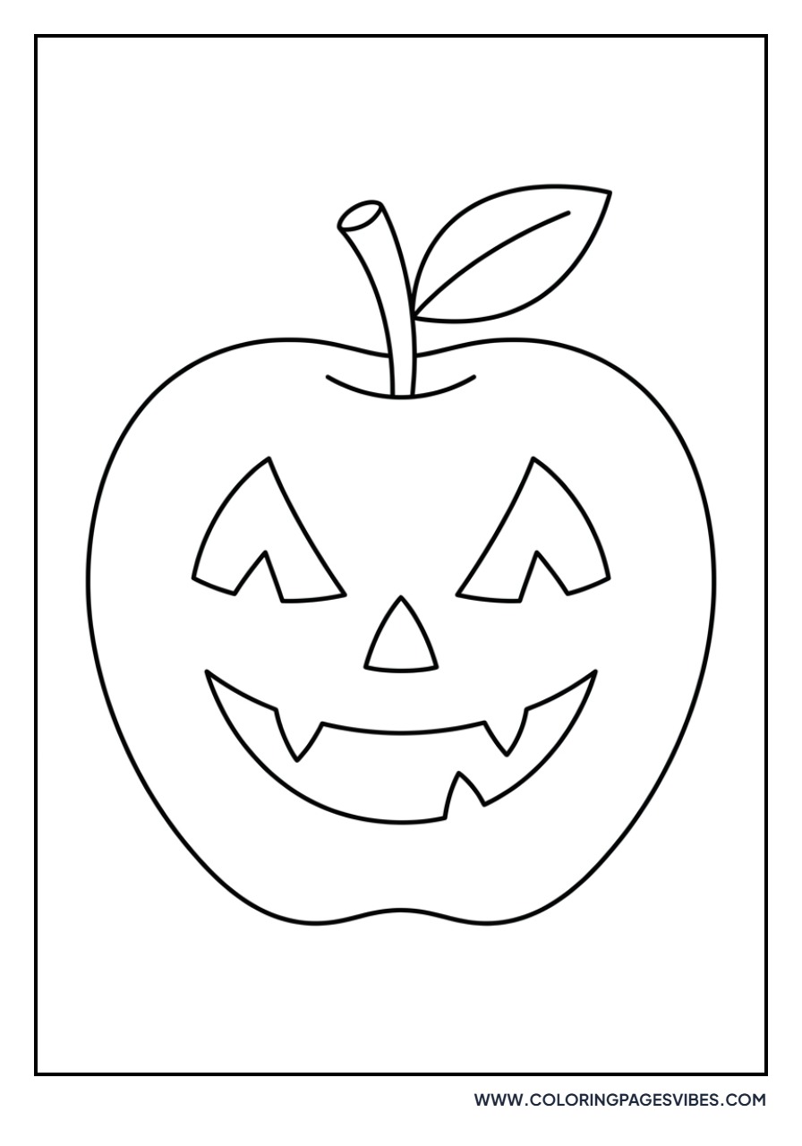 Apple Jack-o-Lantern