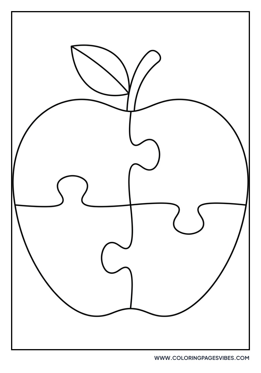 Apple Puzzle Pieces