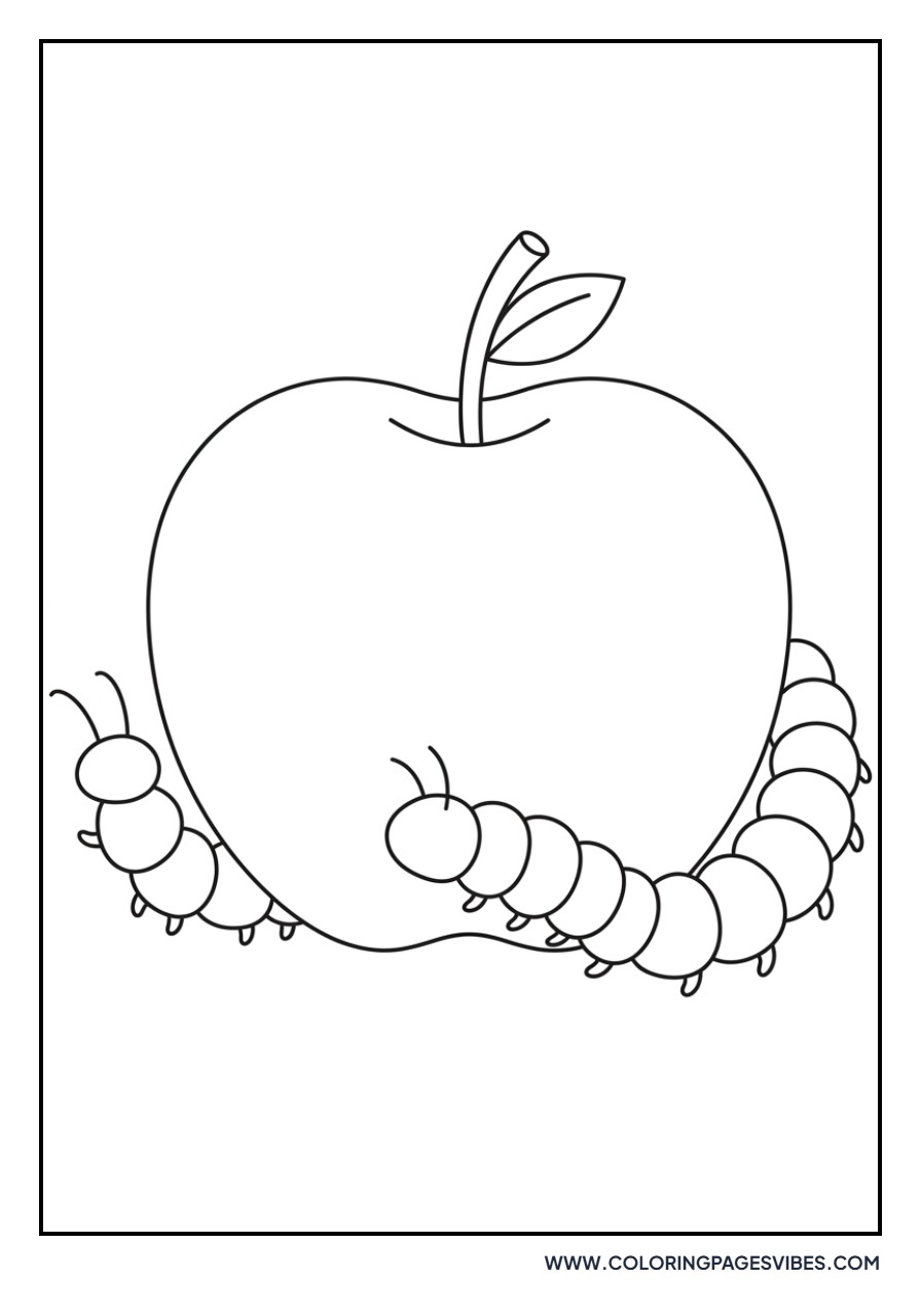 Apple with a Caterpillar