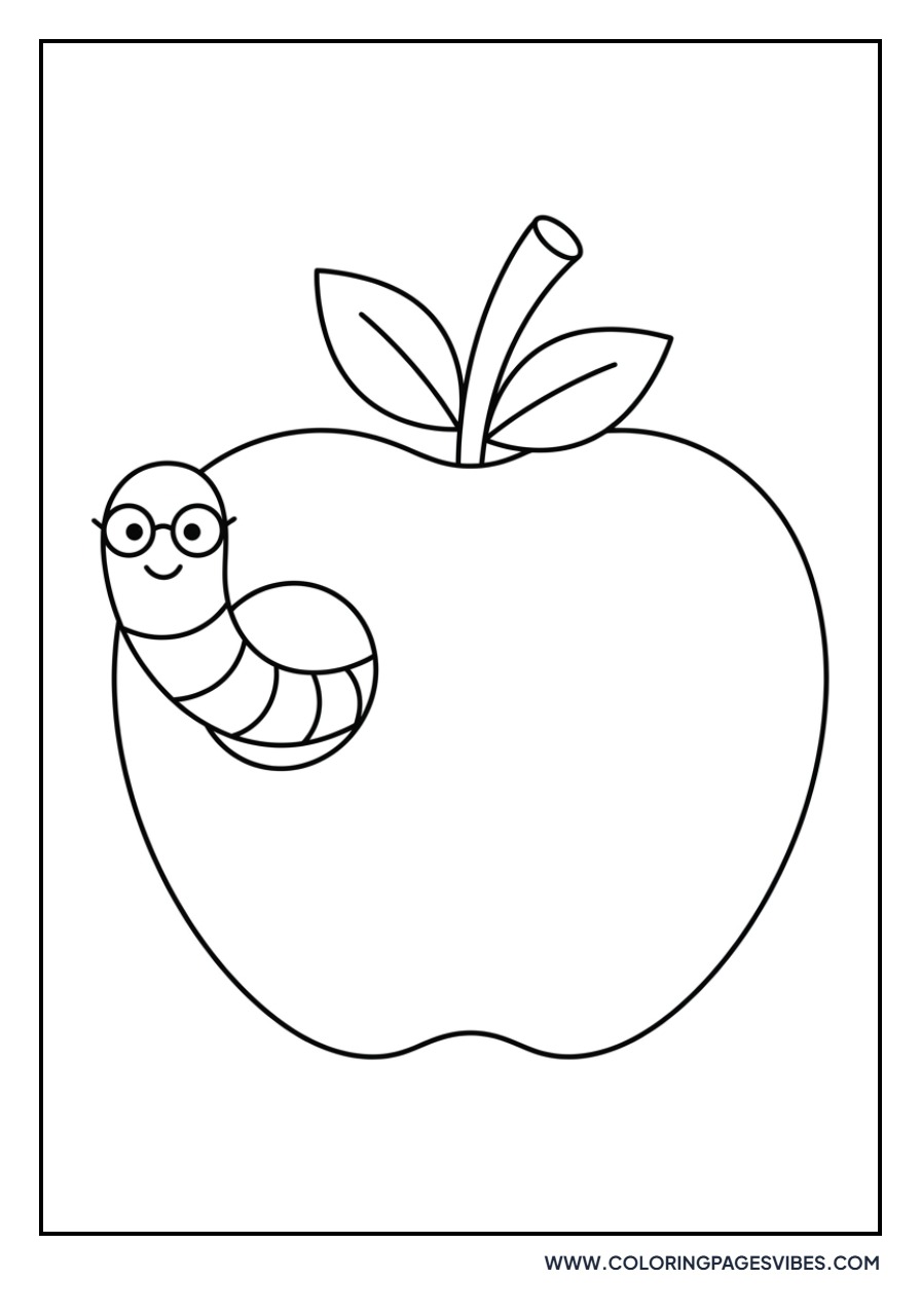 Apple with a Friendly Worm