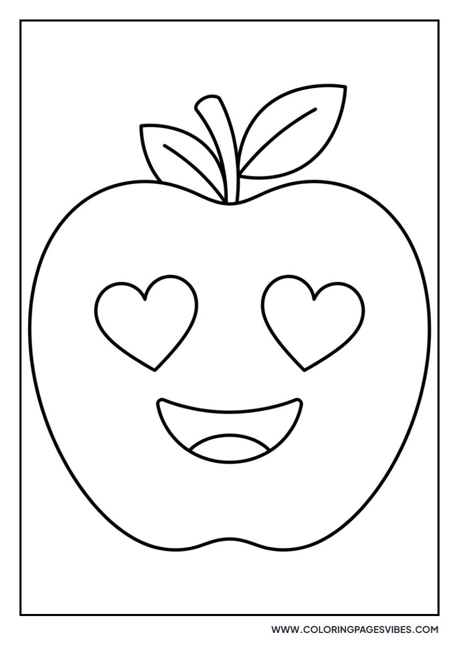 Apple with Heart Eyes