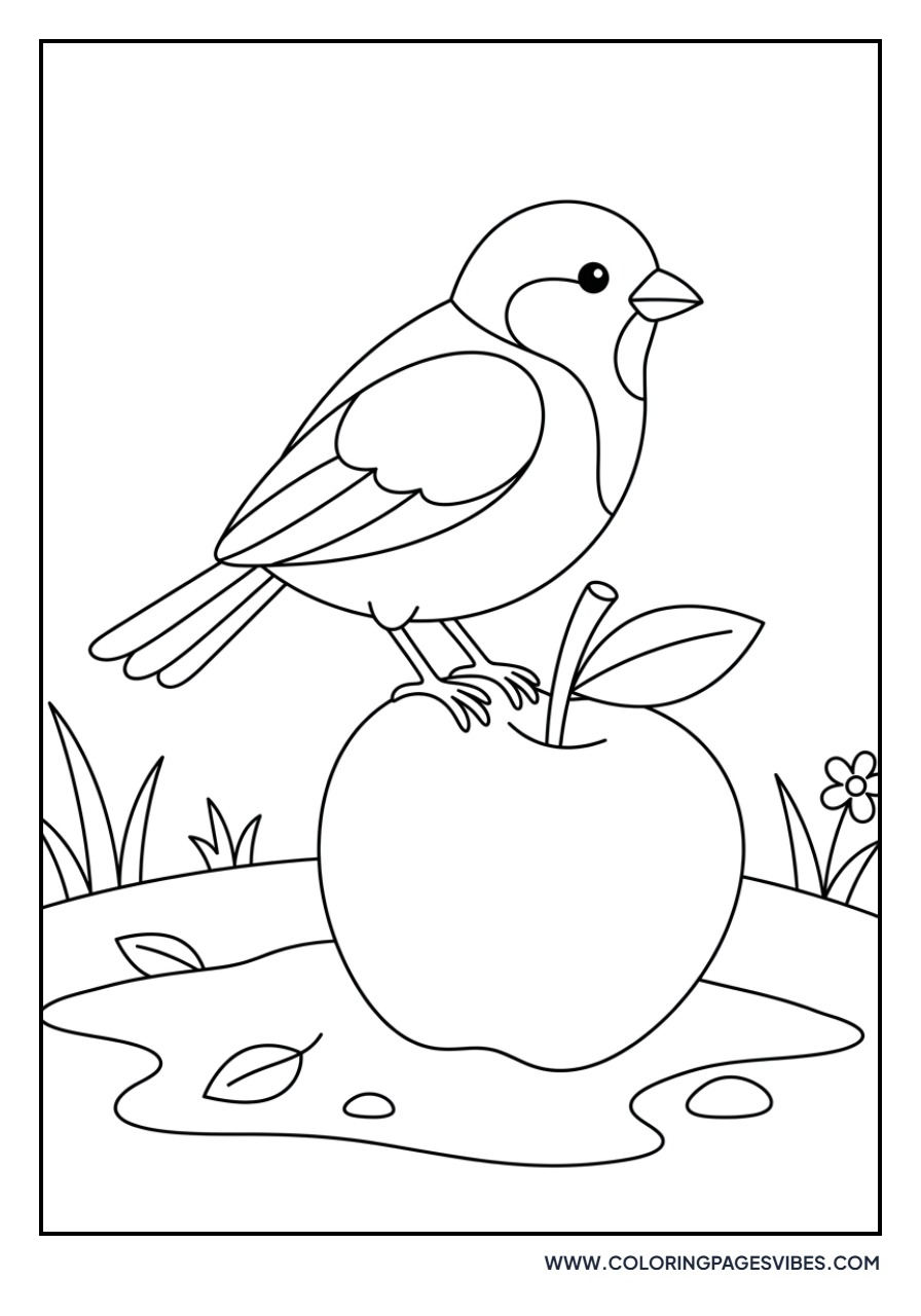 Bird on an Apple