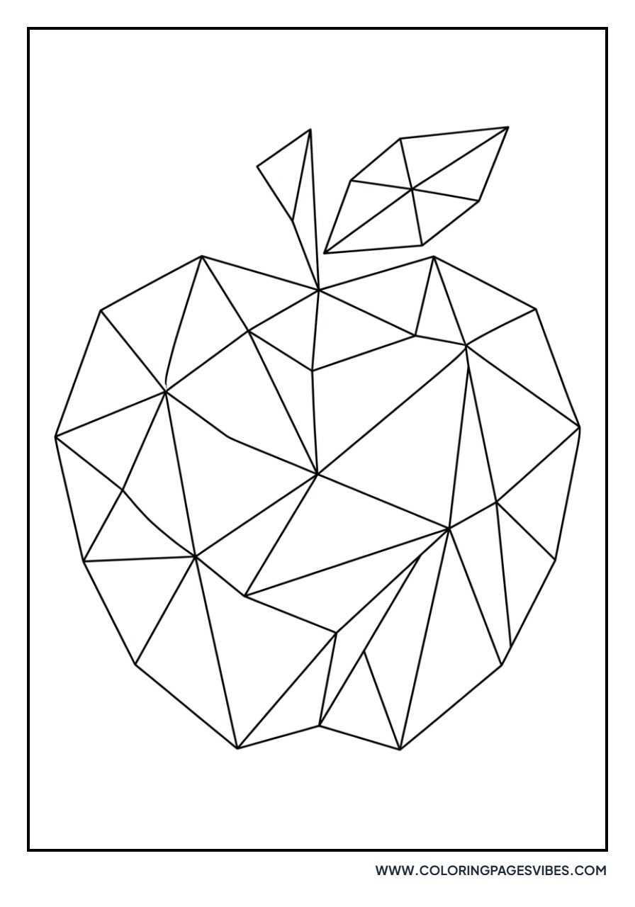 Geometric Apple Art