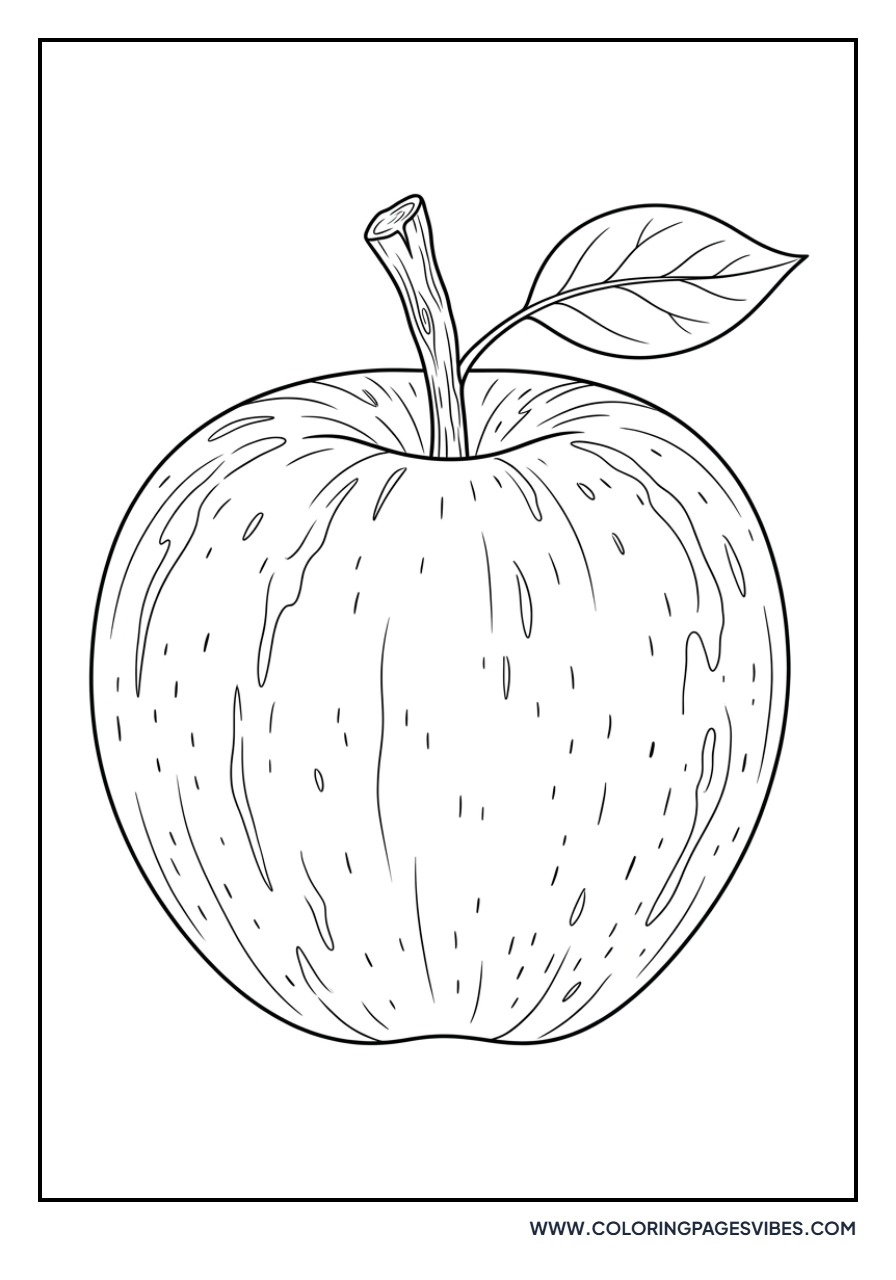 Realistic Red Apple