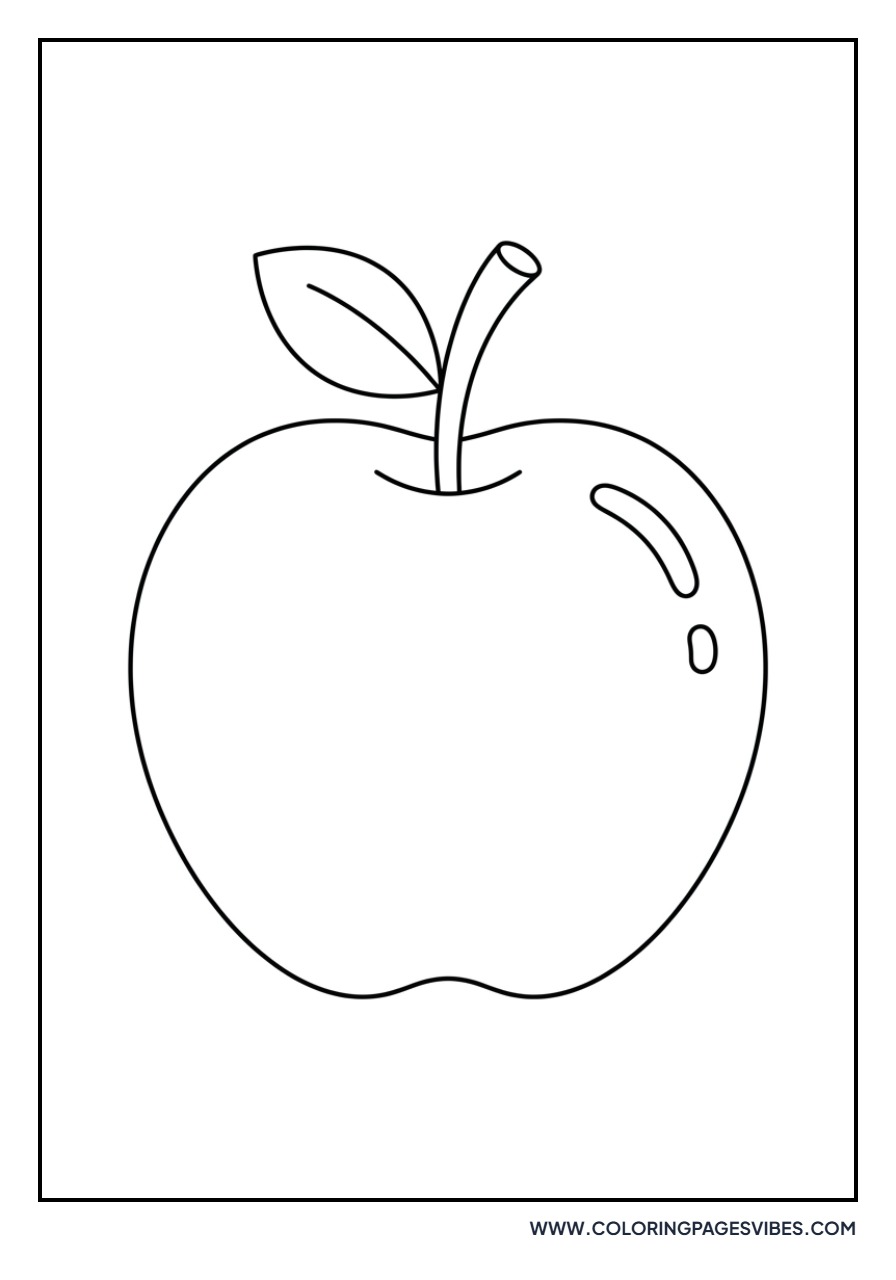Shiny Apple with Reflection