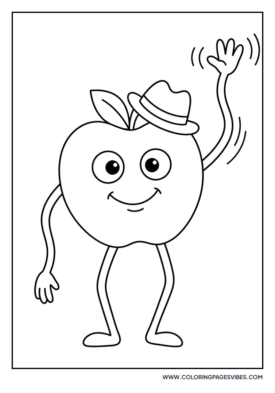 Silly Apple Character