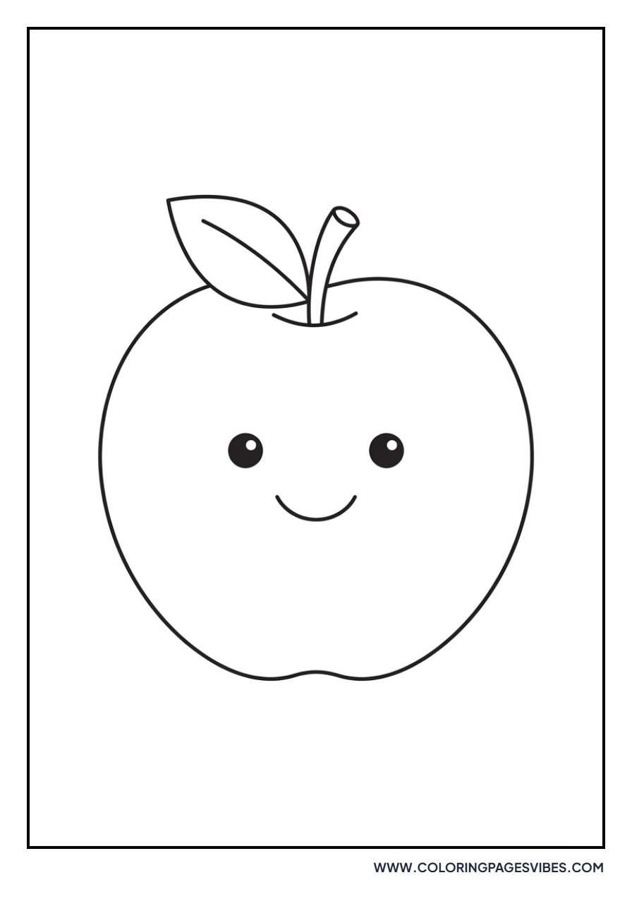Simple Apple with Face