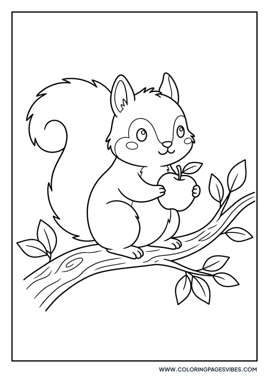 Squirrel with an Apple