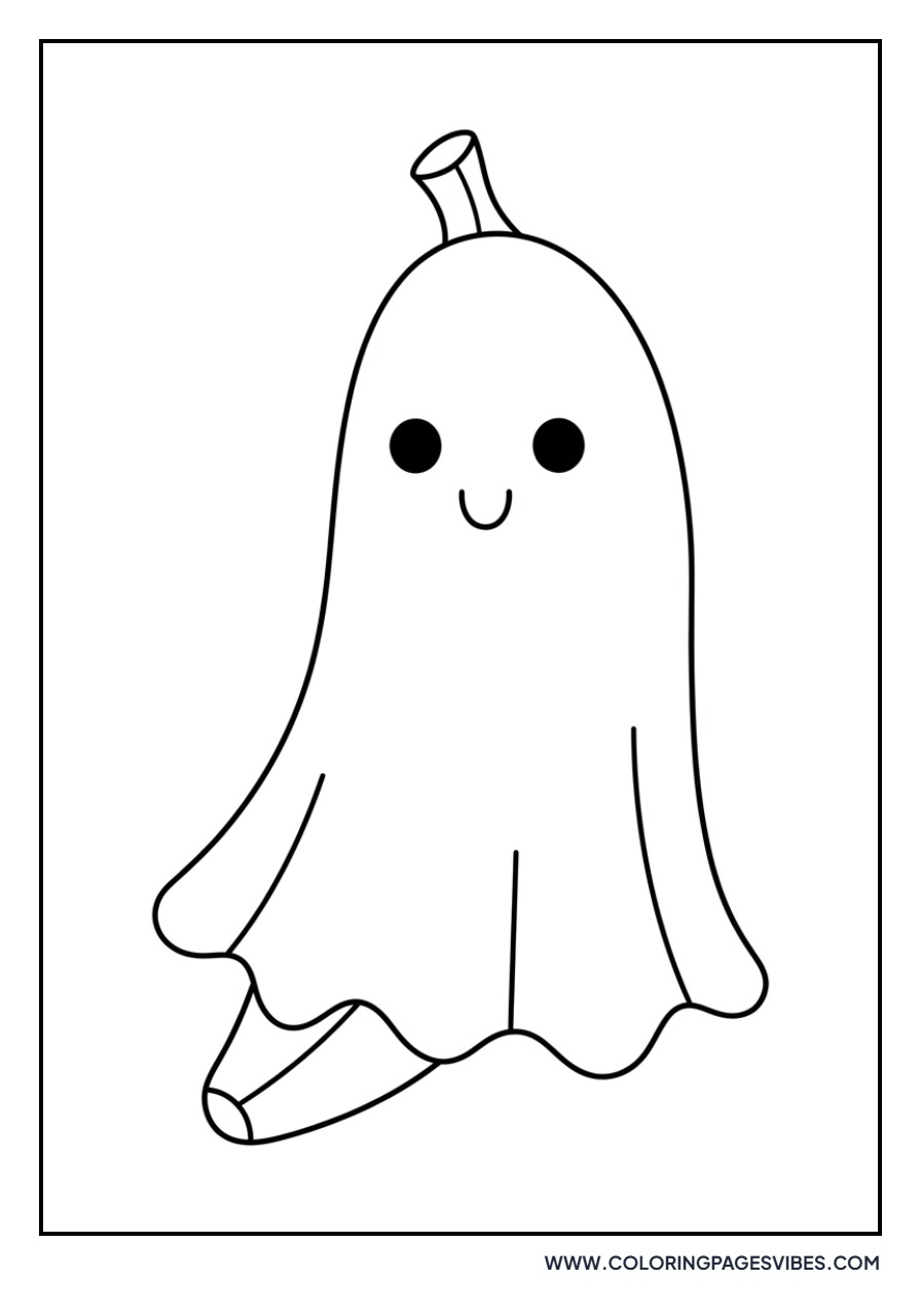 Banana Ghost for Halloween