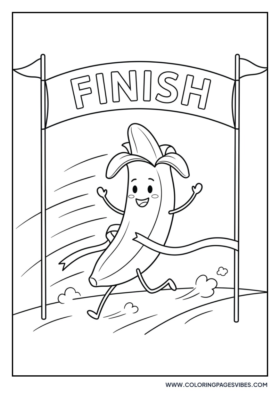 Banana Running a Race