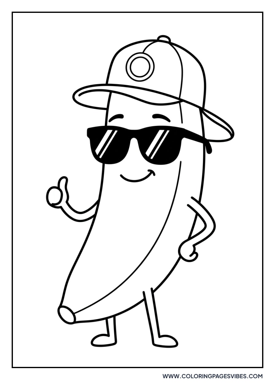 Banana Wearing Sunglasses