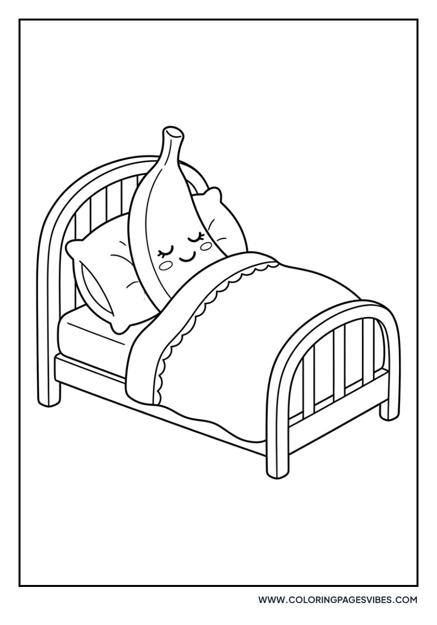 Sleepy Banana in Bed