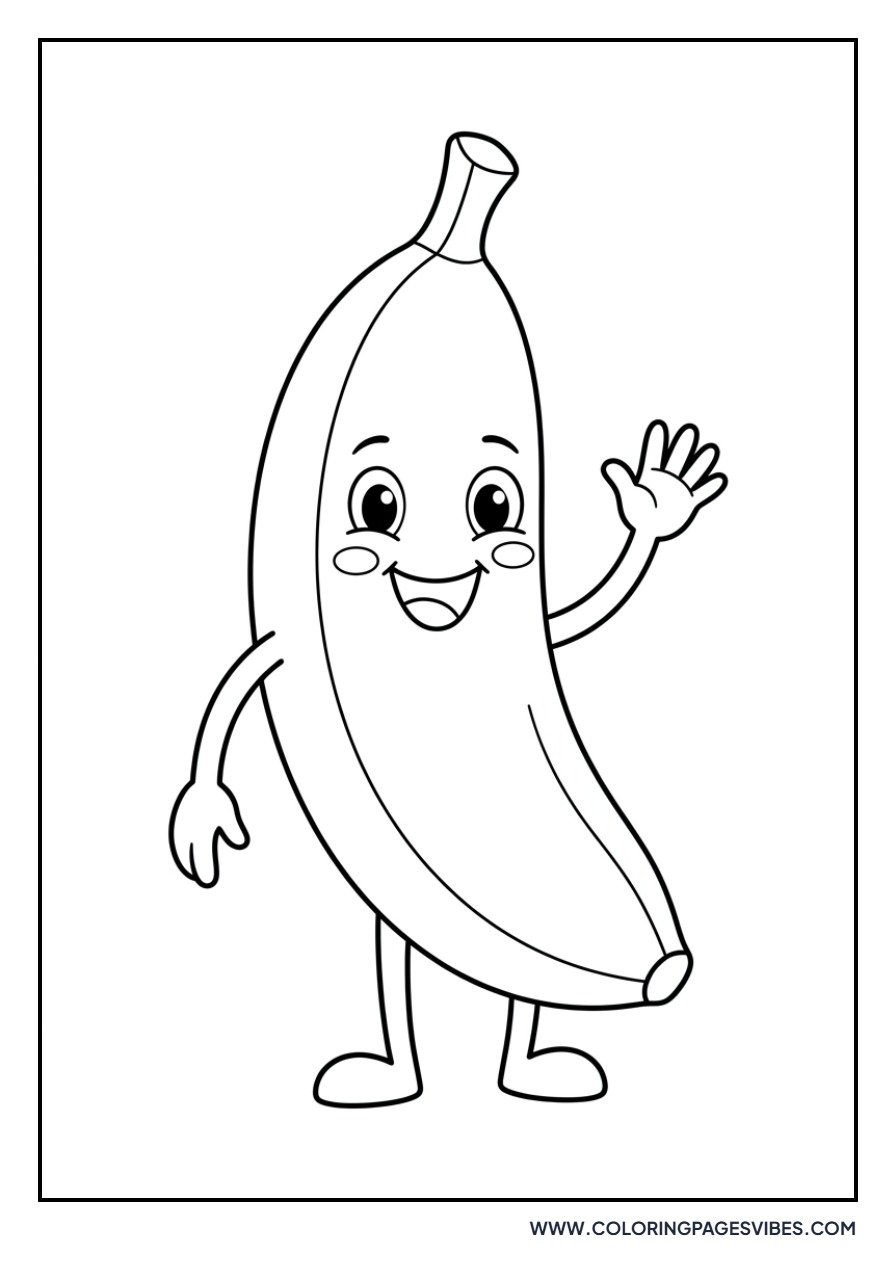 Smiling Cartoon Banana