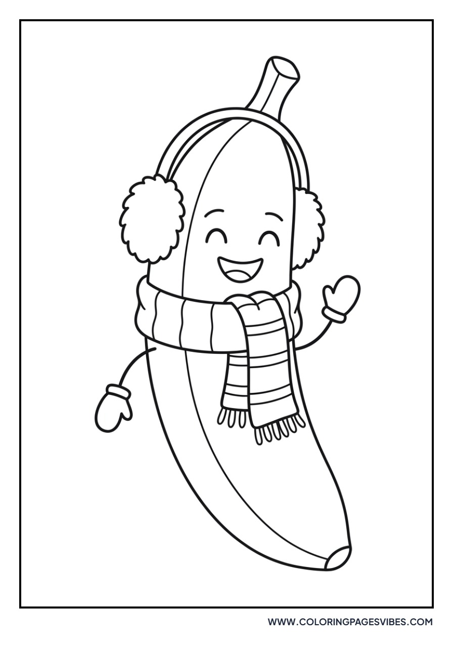 Winter Banana with Scarf